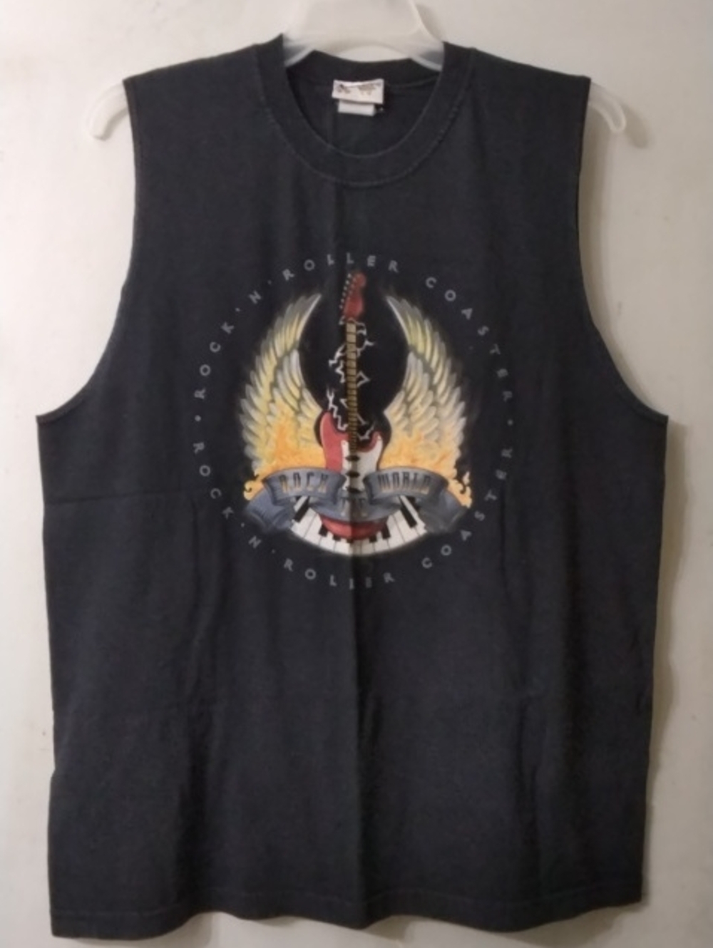 Men's  Walt Disney World Vintage Rock N Rollercoaster Muscle Tank Sz L/XL